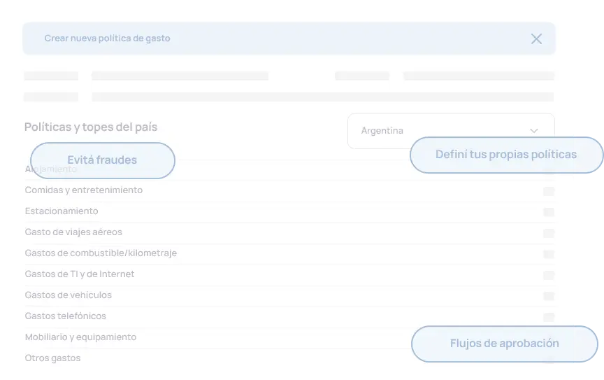 Aprobaciones y políticas