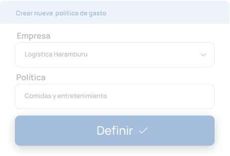 Definí políticas de gastos